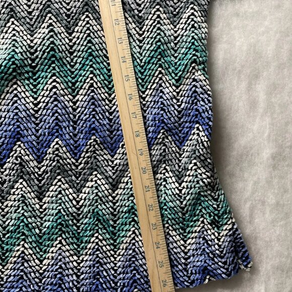 NWT Alfred Dunner Womens Multicolor Aurora Borealis Zigzag Print Knit Top Sz XL - Picture 5 of 7